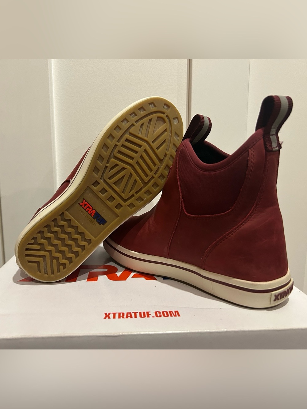 XTRATUF Burgundy Slip-On High-Top Boots
